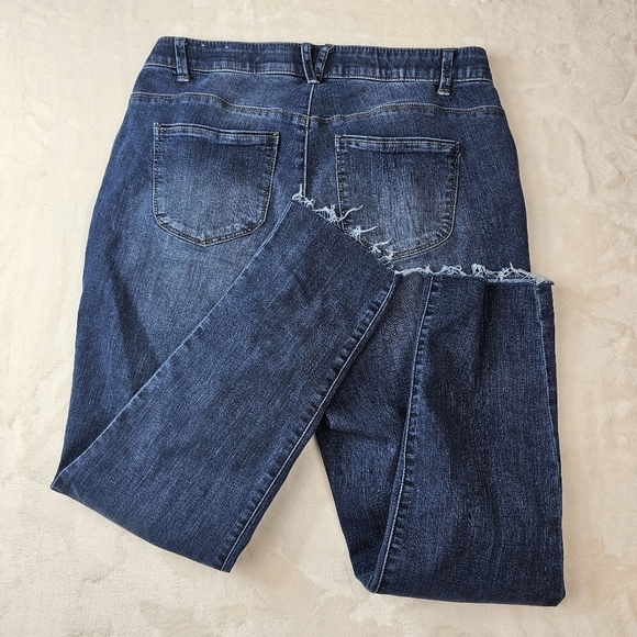 Wit & Wisdom Jeans 14W Women's Plus Denim Button Fly Straight Leg Stretch - Picture 11 of 12